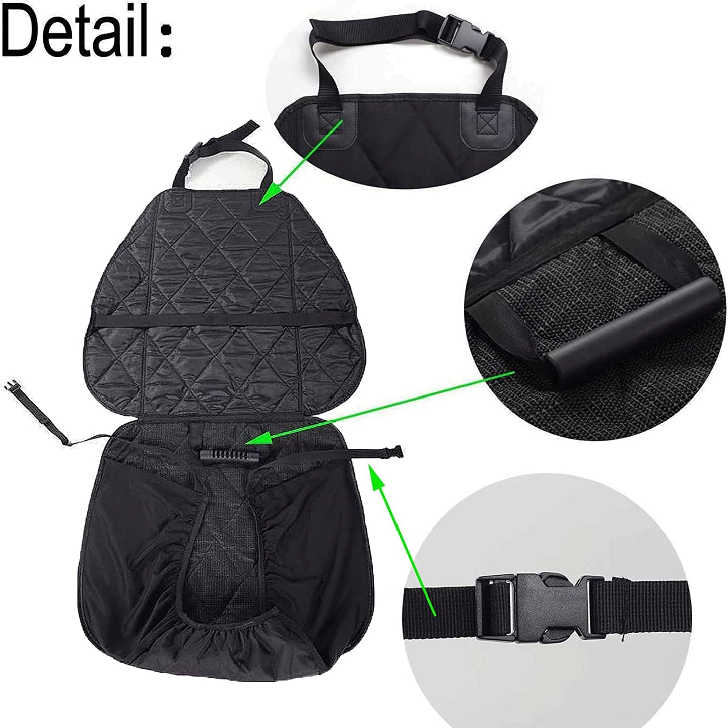 Dog Seat Cover Cars Trucks Suvs, Thick 600D Heavy Duty Pets Car Seat Cover, Waterproof & Wear-Resistant Durable Nonslip Backing & Hammock Convertible, Black, 2 Pack
