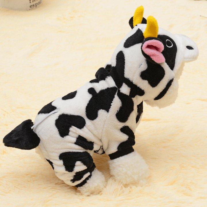 Cozy Cow Pet Costume Sweater - Warm Winter Clothing For Dogs And Cats-4