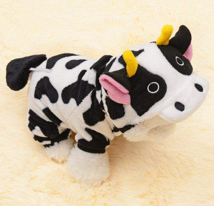 Cozy Cow Pet Costume Sweater - Warm Winter Clothing For Dogs And Cats-5