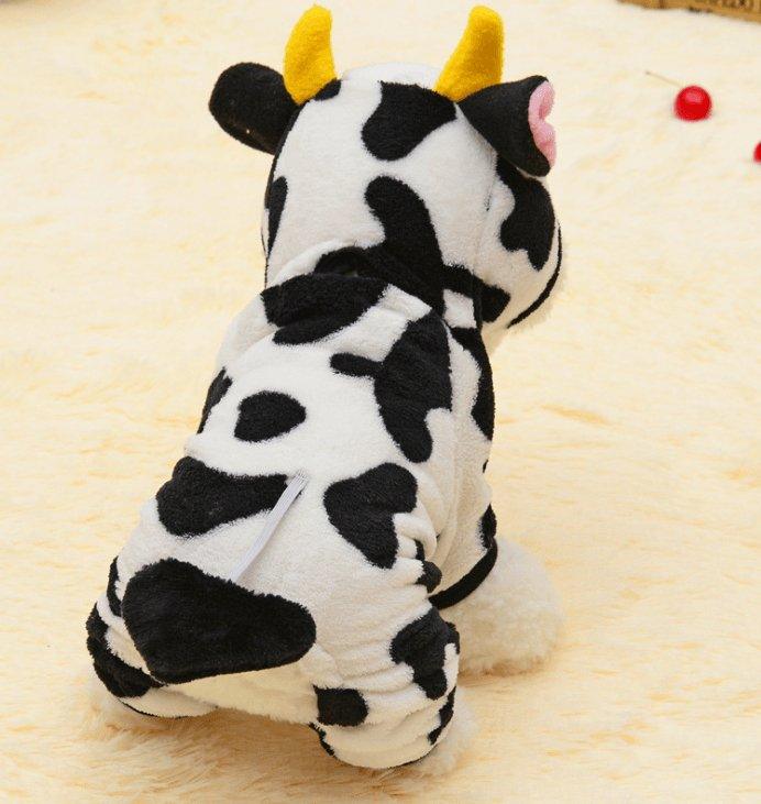 Cozy Cow Pet Costume Sweater - Warm Winter Clothing For Dogs And Cats-2